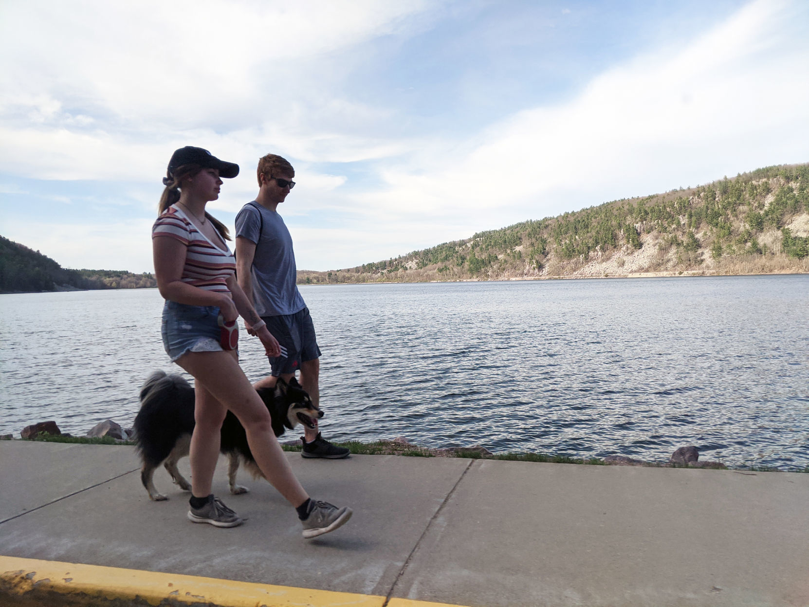 Walking with dog